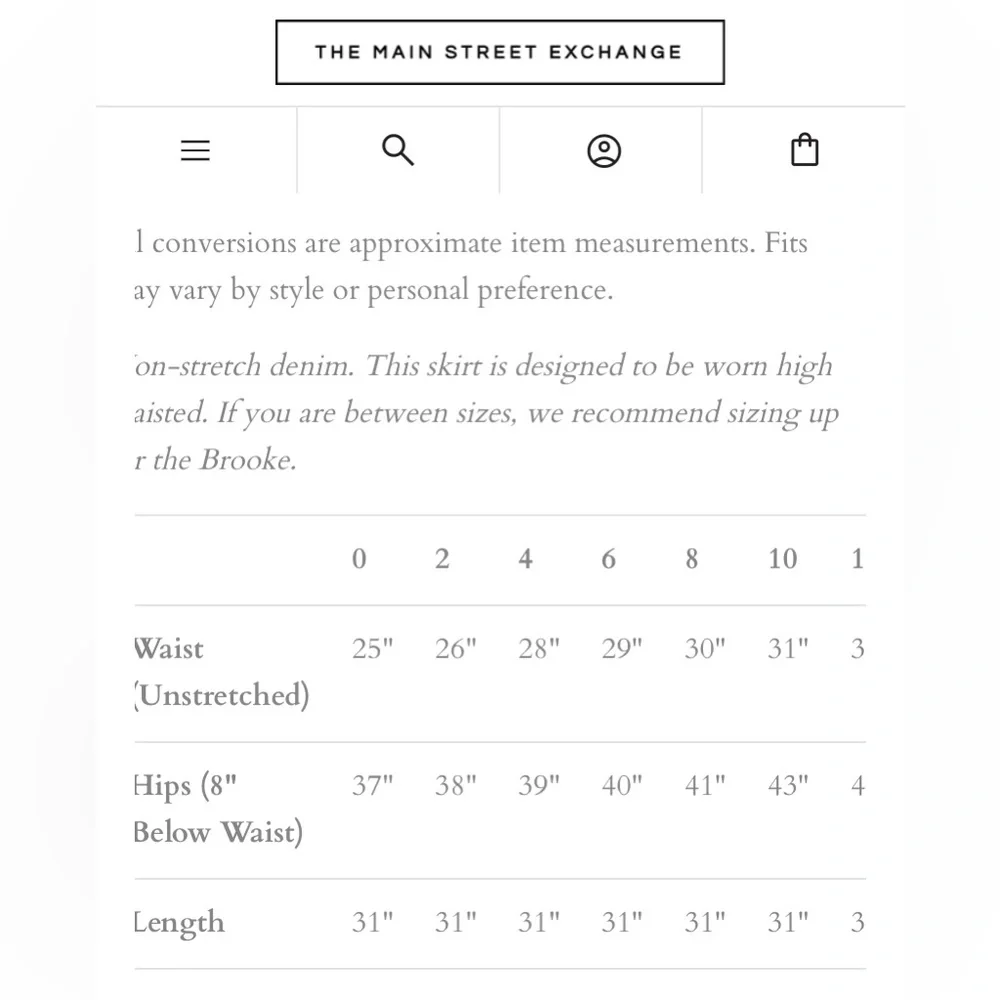 Main Street Exchange “Brooke” A-Line Midi Denim Skirt - Picture 5 of 9